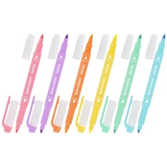 Набор текстовыделителей двусторонних 6 ПАСТЕЛЬНЫХ ЦВЕТОВ, BRAUBERG "TWIN PASTEL", линия 1-5 мм, 152518 Набор текстовыделителей двусторонних 6 ПАСТЕЛЬНЫХ ЦВЕТОВ, BRAUBERG "TWIN PASTEL", линия 1-5 мм, 152518 - фото 2