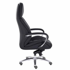 Кресло офисное "EPIK" A-181-G, мультиблок, натуральная кожа, черное - фото 4