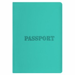 Обложка для паспорта, мягкий полиуретан, "PASSPORT", цвет "тиффани", STAFF, 238404 Обложка для паспорта, мягкий полиуретан, "PASSPORT", цвет "тиффани", STAFF, 238404 - фото 2