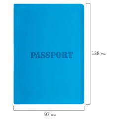 Обложка для паспорта, мягкий полиуретан, "PASSPORT", голубая, STAFF, 238405 Обложка для паспорта, мягкий полиуретан, "PASSPORT", голубая, STAFF, 238405 - фото 7