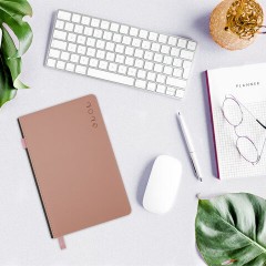 Ежедневник датированный 2026, А5, 138х213 мм, BRAUBERG "Essential", под кожу, держатель, розовый, 117395 - фото 15