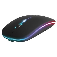 Мышь беспроводная DEFENDER Coda MB-261, 2.4 ГГц+BT, радужная, 3 кнопки + 1 колесо, 300 мАч, черная, 52261 - фото 3