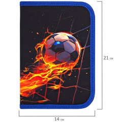 Пенал BRAUBERG, 1 отделение, 2 откидные планки, полиэстер, 21х14 см, "Burning ball", 273529 Пенал BRAUBERG, 1 отделение, 2 откидные планки, полиэстер, 21х14 см, "Burning ball", 273529 - фото 7