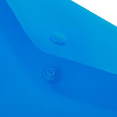 Папка-конверт с кнопкой прозрачная А4 BRAUBERG UNIVERSAL, вертикальная, синяя, 0,15 мм, 273076 - фото 4