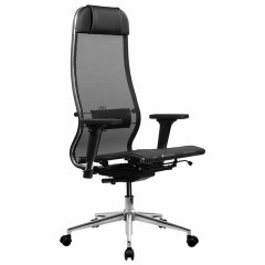 Кресло МЕТТА "ErgoLife" 10 B1-104D, хром, синхромеханизм, 2D-подлокотники, прочная сетка, черное Кресло МЕТТА "ErgoLife" 10 B1-104D, хром, синхромеханизм, 2D-подлокотники, прочная сетка, черное - фото 2