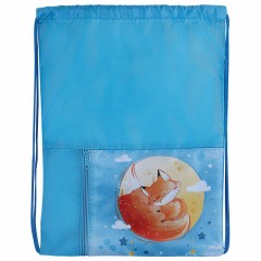 Мешок для обуви ЮНЛАНДИЯ, карман на молнии, 33х42 см, "Moon fox", 271054 Мешок для обуви ЮНЛАНДИЯ, карман на молнии, 33х42 см, "Moon fox", 271054 - фото 2