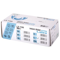 Перчатки латексные смотровые сверхпрочные SFM HIGH RISK LX 1160, Германия, 25 пар (50 шт.), L (большой) Перчатки латексные смотровые сверхпрочные SFM HIGH RISK LX 1160, Германия, 25 пар (50 шт.), L (большой) - фото 7