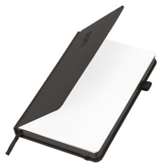 Ежедневник датированный 2026, А5, 138х213 мм, BRAUBERG "Plain", под кожу, резинка, держатель для ручки, черный, 117505 - фото 3