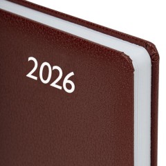 Ежедневник датированный 2026, А5, 138x213 мм, BRAUBERG "Profile", балакрон, коричневый, 117072 - фото 3