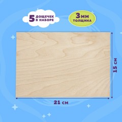 Заготовки для творчества, деревянные, без рисунков, 5 шт., 15х21 см, BRAUBERG HOBBY, 665312 Заготовки для творчества, деревянные, без рисунков, 5 шт., 15х21 см, BRAUBERG HOBBY, 665312 - фото 11