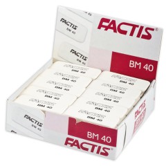Ластик FACTIS BM 40 (Испания), 52х20х7 мм, белый, прямоугольный, скошенные края, CNFBM40 Ластик FACTIS BM 40 (Испания), 52х20х7 мм, белый, прямоугольный, скошенные края, CNFBM40 - фото 2