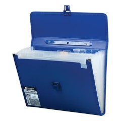 Папка-портфель пластиковая BRAUBERG А4 (332х245х35 мм), 13 отделений, синяя, 221379 Папка-портфель пластиковая BRAUBERG А4 (332х245х35 мм), 13 отделений, синяя, 221379 - фото 3