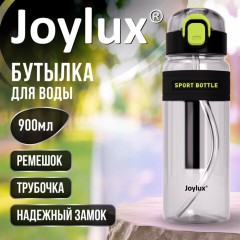 Бутылка для воды 900 мл, трубочка выкидная, ремешок, крышка с замком, пластик, JOYLUX (ДЖОЙЛЮКС) SPORT, 700287 - фото 8