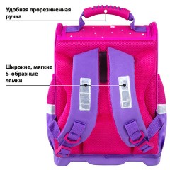 Ранец ЮНЛАНДИЯ WISE, 1 отделение, 3 кармана, устойчивое дно, "Pretty kitty", 37x29х15 см, 271395 - фото 17
