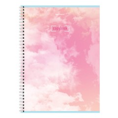 Тетрадь А4, 80 л., BRAUBERG, гребень, клетка, глянцевый лак, "CLOUD", 404053 - фото 4