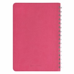 Бизнес-тетрадь на гребне А5 148x218 мм, BRAUBERG "Office PRO", под кожу, клетка, 80 л., розовая, 111042 - фото 8