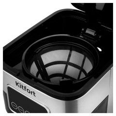 Кофеварка капельная KITFORT КТ-752, 900 Вт, объем 1,25 л, дисплей, черный/стальной - фото 4