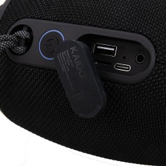 Колонка портативная влагозащищенная KAIGO (КАЙГО) BT10T, 10 Вт, Bluetooth, USB, Micro SD, AUX, RGB, TWS, IPX7, черная, 514224 - фото 5