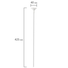 Держатели для воздушных шаров (палочки 40 см + розетки) ЗОЛОТАЯ СКАЗКА, КОМПЛЕКТ 50 штук, белые, 591097 - фото 5