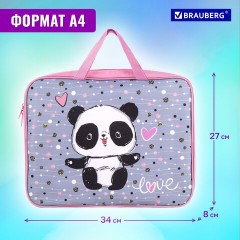 Папка на молнии с ручками BRAUBERG А4, 1 отделение, полиэстер, 80 мм, "Funny panda", 271127 Папка на молнии с ручками BRAUBERG А4, 1 отделение, полиэстер, 80 мм, "Funny panda", 271127 - фото 12