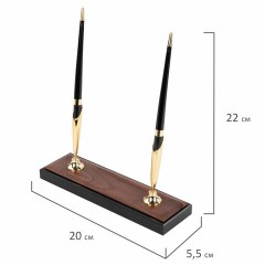 Набор настольный GALANT "Sirius" из дерева, 8 предметов, цвет "орех/чёрный", 238161 - фото 4