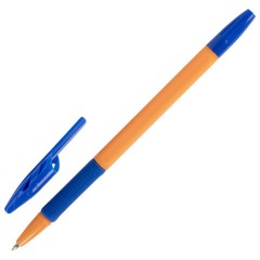 Ручки шариковые с грипом BRAUBERG "ULTRA GT ORANGE", НАБОР 8 ШТУК, СИНИЕ, корпус оранжевый, узел 0,7 мм, линия 0,35 мм, 144530 - фото 3