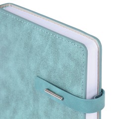 Ежедневник недатированный А5 138х213 мм BRAUBERG "Cowboy", под кожу, застежка 160 л., голубой, 116197 - фото 3