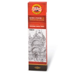 Карандаш чернографитный KOH-I-NOOR 1500, 1 шт., 6H, корпус желтый, заточенный, 150006H01170 - фото 3