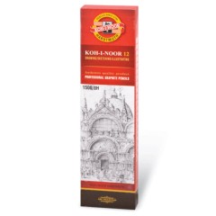 Карандаш чернографитный KOH-I-NOOR 1500, 1 шт., 8H, корпус желтый, заточенный, 150008H01170 - фото 3