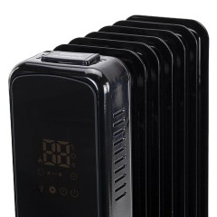 Обогреватель масляный BRASSON (БРАССОН) BOR-7 TOUCH, 7 секций, 1500 Вт, 3 режима, сенсор, пульт ДУ, черный, 457777 - фото 9