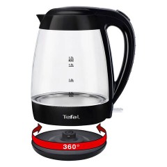 Чайник TEFAL KO450832, 1,7 л, 2400 Вт, закрытый нагревательный элемент, стекло, черный Чайник TEFAL KO450832, 1,7 л, 2400 Вт, закрытый нагревательный элемент, стекло, черный - фото 8