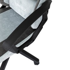 Кресло компьютерное BRABIX "Forcer GM-127", 2 подушки, ткань, серое/светло-голубое, 533214 - фото 10