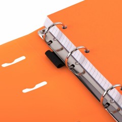 Тетрадь на кольцах А5 175х220 мм, 120 л., пластик, на липучке, с разделителями, BRAUBERG, Оранжевый, 404636 - фото 6