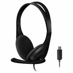 Наушники с микрофоном (гарнитура) A4TECH HU-9, проводные, 1.8 м, USB, черные, 1530266 Наушники с микрофоном (гарнитура) A4TECH HU-9, проводные, 1.8 м, USB, черные, 1530266 - фото 2