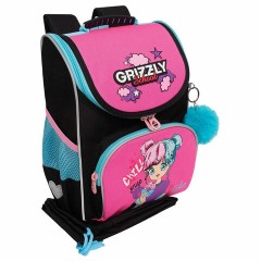Ранец GRIZZLY анатомическая спинка, с мешком для обуви, для девочек, LIKE, 33х25х13 см, RAm-484-6/1 Ранец GRIZZLY анатомическая спинка, с мешком для обуви, для девочек, LIKE, 33х25х13 см, RAm-484-6/1 - фото 7