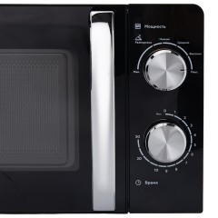 Микроволновая печь SONNEN MW2070BLCR-6MB, 20 л, 700 Вт, таймер, механическое управление, ручка, черная/хром, 454982 - фото 7