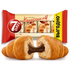 Круассан 7DAYS с кремом "Какао" 3+1, 260 г (65 г х 4 шт.), 69917