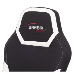 Кресло компьютерное BRABIX "Alpha GM-018", ткань/экокожа, черное/белое, 532640, GM-018_532640 Кресло компьютерное BRABIX "Alpha GM-018", ткань/экокожа, черное/белое, 532640, GM-018_532640 - фото 6