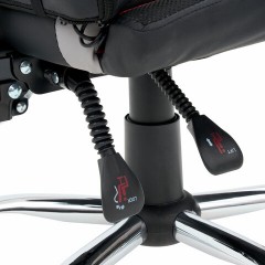 Кресло компьютерное CROMEX (КРОМЕКС) "Quantum GM-155 RGB", подсветка, две подушки, экокожа, черное/красное/серое, 532955 - фото 16