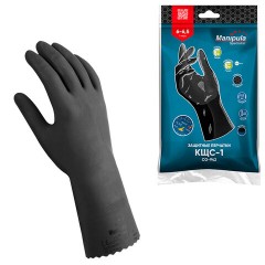 Перчатки латексные MANIPULA "КЩС-1", двухслойные, размер 10, XL (очень большой), черные, L-U-03/CG-942 - фото 4