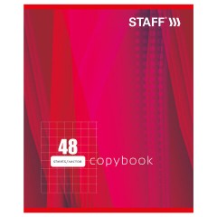 Тетрадь А5, 48 л., STAFF, скоба, клетка, офсет №2 ЭКОНОМ, обложка картон, "ОДИН ЦВЕТ" (линии), 402781 - фото 4