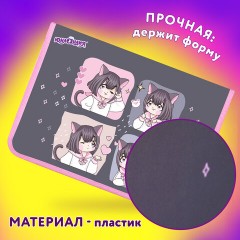 Папка для труда на молнии ЮНЛАНДИЯ А4, 1 отделение, откидная планка, органайзер, "Anime dreamer", 273393 - фото 10