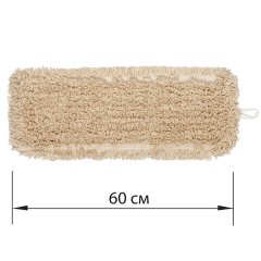 Насадка МОП плоская 60 см для швабры-рамки, карманы, нашивной хлопок, LAIMA EXPERT, 605305 - фото 6