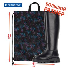 Мешок для обуви BRAUBERG большой удобный с ручкой, 51х41 см, Goblincore, 272401 Мешок для обуви BRAUBERG большой удобный с ручкой, 51х41 см, Goblincore, 272401 - фото 10