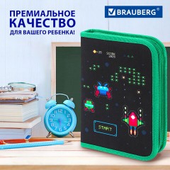 Пенал BRAUBERG с наполнением, 1 отделение, 1 откидная планка, 24 предмета, 21х14 см, "Space strike", 273534 - фото 15