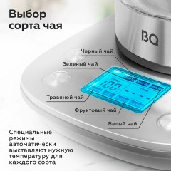 Чайник BQ (БИ-КЬЮ) KT1703G, 1,7 л, 2200 Вт, закрытый нагревательный элемент, ТЕРМОРЕГУЛЯТОР, стекло, 86197970 Чайник BQ (БИ-КЬЮ) KT1703G, 1,7 л, 2200 Вт, закрытый нагревательный элемент, ТЕРМОРЕГУЛЯТОР, стекло, 86197970 - фото 4