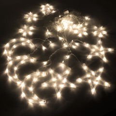 Электрогирлянда-занавес комнатная "Звезды, луна", 3х0,8 м,120 LED, тёплый белый, 220 V, контроллер, ЗОЛОТАЯ СКАЗКА, 591360 Электрогирлянда-занавес комнатная "Звезды, луна", 3х0,8 м,120 LED, тёплый белый, 220 V, контроллер, ЗОЛОТАЯ СКАЗКА, 591360 - фото 3