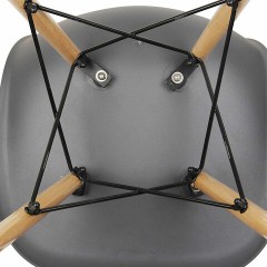 Стулья BRABIX "Eames CF-010", КОМПЛЕКТ 4 шт., пластик серый, опоры дерево/металл, 532632, 2033A - фото 9
