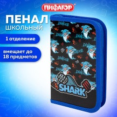 Пенал ПИФАГОР, 1 отделение, ламинированный картон, 19х11 см, "Angry shark", 272243 Пенал ПИФАГОР, 1 отделение, ламинированный картон, 19х11 см, "Angry shark", 272243 - фото 8
