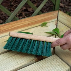 Щетка-сметка для уборки, ручка 18 см, длина щетины 6 см, ширина 4 см, деревянная, YORK, 500 - фото 13